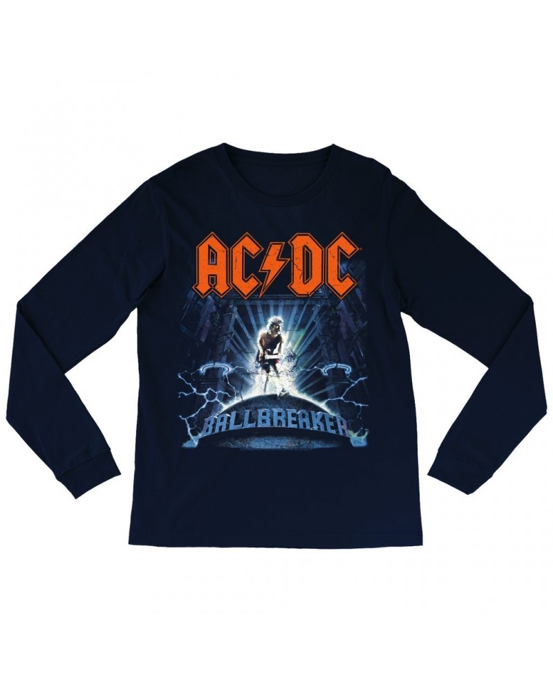 AC/DC Long Sleeve Shirt | Ballbreaker Album Design Distressed Shirt $11.98 Shirts