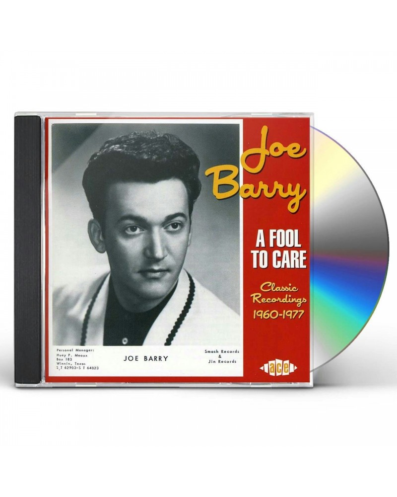 Joe Barry FOOL TO CARE CD $9.06 CD