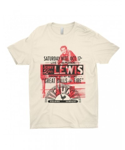 Jerry Lee Lewis Sun Records T-Shirt | Great Balls of Fire Live In Concert Sun Records Shirt $12.23 Shirts