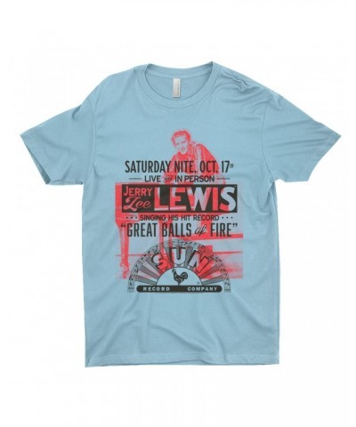 Jerry Lee Lewis Sun Records T-Shirt | Great Balls of Fire Live In Concert Sun Records Shirt $12.23 Shirts