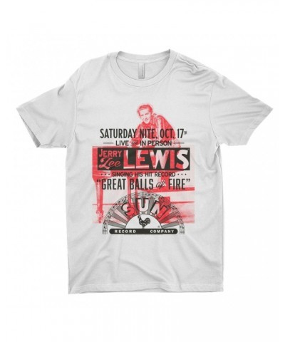 Jerry Lee Lewis Sun Records T-Shirt | Great Balls of Fire Live In Concert Sun Records Shirt $12.23 Shirts