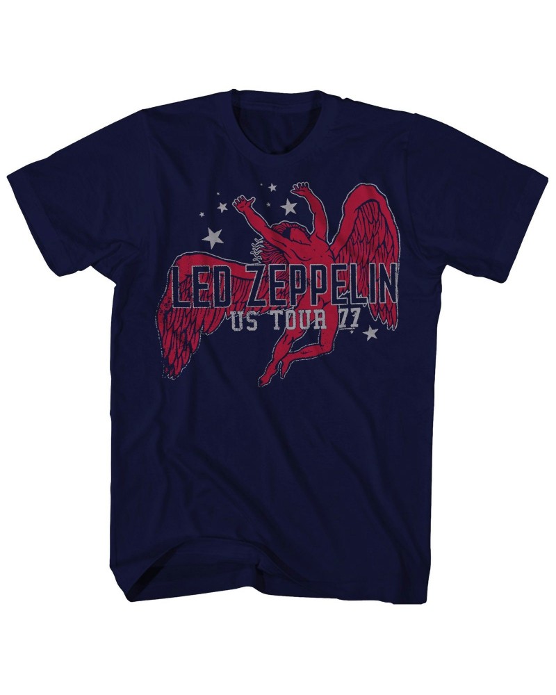 Led Zeppelin T-Shirt | Icarus Stars '77 US Tour T-Shirt (Reissue) $4.91 Shirts