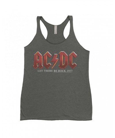 AC/DC Ladies' Tank Top | Let There Be Rock 1977 Design Distressed Shirt $10.42 Shirts