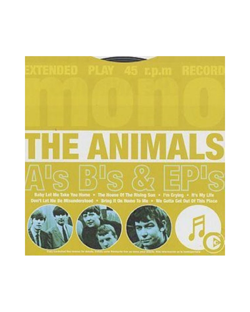 The Animals CD - A's B's & Ep's $8.42 Vinyl