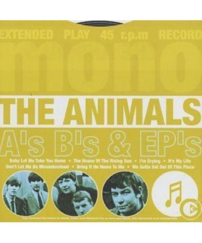 The Animals CD - A's B's & Ep's $8.42 Vinyl