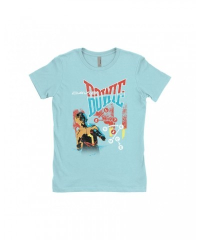 David Bowie Ladies' Boyfriend T-Shirt | Let's Dance Tour Image Shirt $11.73 Shirts