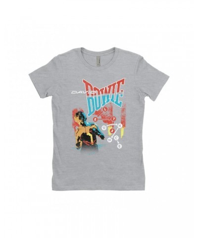 David Bowie Ladies' Boyfriend T-Shirt | Let's Dance Tour Image Shirt $11.73 Shirts