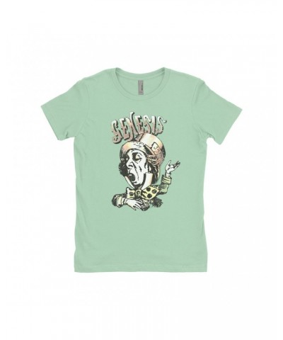 Genesis Ladies' Boyfriend T-Shirt | Metallic Mad Hatter Image Shirt $11.73 Shirts