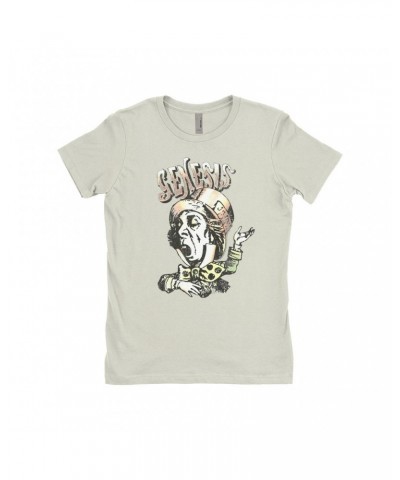 Genesis Ladies' Boyfriend T-Shirt | Metallic Mad Hatter Image Shirt $11.73 Shirts