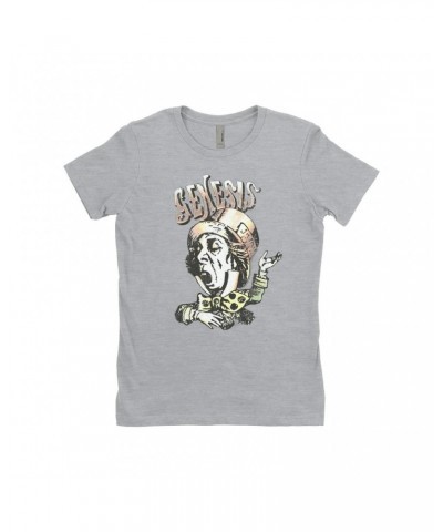 Genesis Ladies' Boyfriend T-Shirt | Metallic Mad Hatter Image Shirt $11.73 Shirts