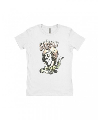 Genesis Ladies' Boyfriend T-Shirt | Metallic Mad Hatter Image Shirt $11.73 Shirts