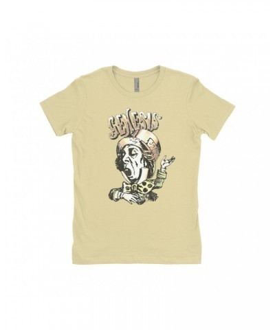 Genesis Ladies' Boyfriend T-Shirt | Metallic Mad Hatter Image Shirt $11.73 Shirts