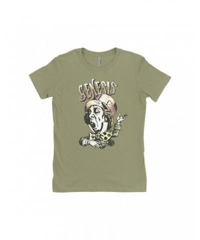 Genesis Ladies' Boyfriend T-Shirt | Metallic Mad Hatter Image Shirt $11.73 Shirts