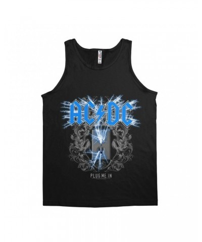 AC/DC Unisex Tank Top | Plug Me In Blue Shirt $10.98 Shirts