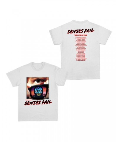 Senses Fail They Live On Tour White T-Shirt $7.41 Shirts