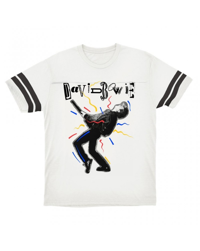 David Bowie T-Shirt | The Glass Spider Tour Colorful Image Football Shirt $16.48 Shirts