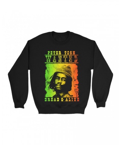 Peter Tosh Sweatshirt | Rainbow Ombre Dread & Alive Sweatshirt $17.48 Sweatshirts