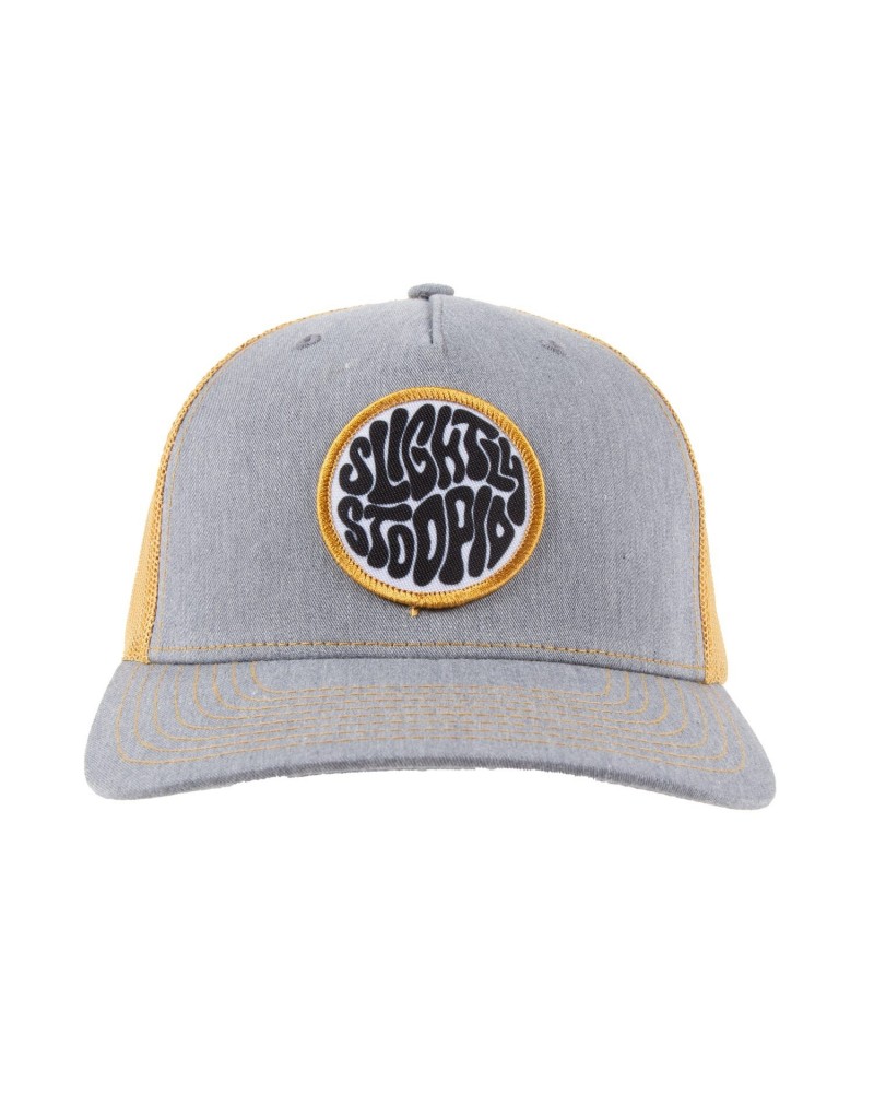 Slightly Stoopid Rip Swirl Snapback Hat - Gold Mesh $13.50 Hats