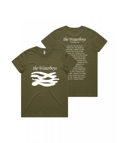 The Waterboys 2021 ARMY GREEN TOUR T-SHIRT $9.26 Shirts