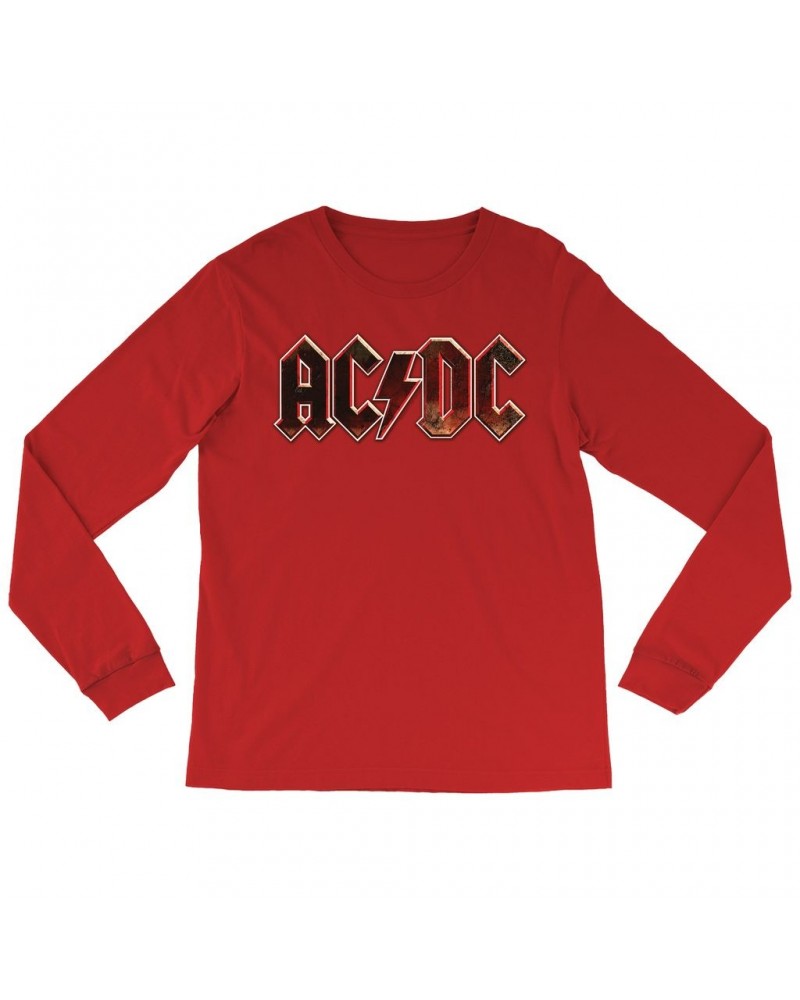 AC/DC Long Sleeve Shirt | Live At River Plate Metallic Logo Shirt $11.38 Shirts