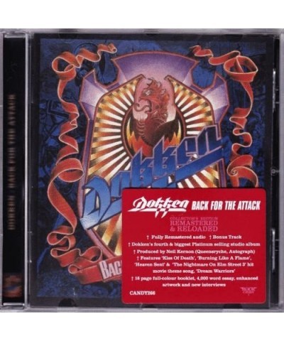 Dokken BACK FOR THE ATTACK CD $7.74 CD