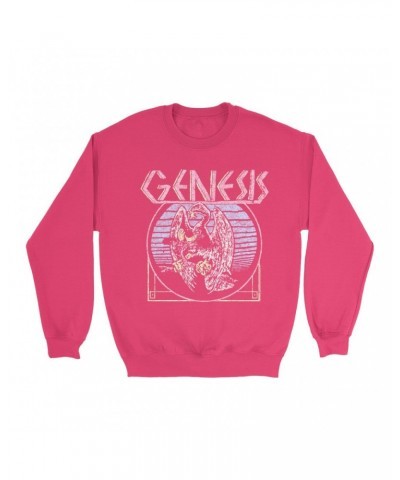 Genesis Bright Colored Sweatshirt | Pastel Vintage Logo Distressed Sweatshirt $13.28 Sweatshirts