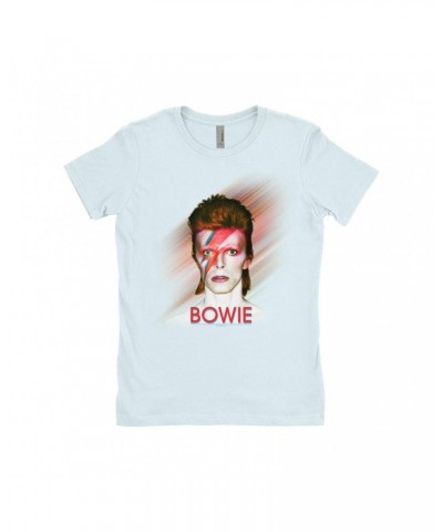 David Bowie Ladies' Boyfriend T-Shirt | Flash Frame Colorful Bowie Image Shirt $7.73 Shirts