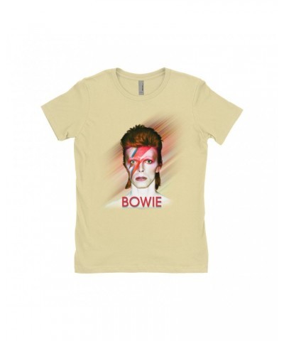 David Bowie Ladies' Boyfriend T-Shirt | Flash Frame Colorful Bowie Image Shirt $7.73 Shirts