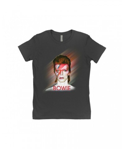 David Bowie Ladies' Boyfriend T-Shirt | Flash Frame Colorful Bowie Image Shirt $7.73 Shirts