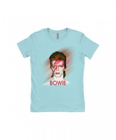 David Bowie Ladies' Boyfriend T-Shirt | Flash Frame Colorful Bowie Image Shirt $7.73 Shirts