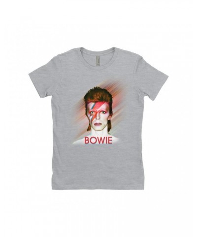 David Bowie Ladies' Boyfriend T-Shirt | Flash Frame Colorful Bowie Image Shirt $7.73 Shirts