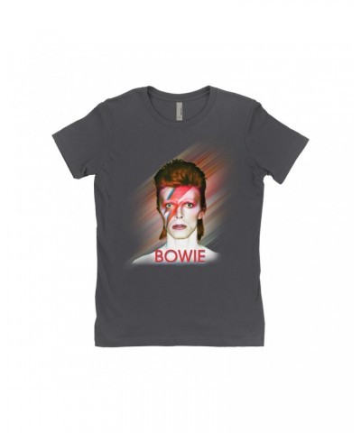 David Bowie Ladies' Boyfriend T-Shirt | Flash Frame Colorful Bowie Image Shirt $7.73 Shirts