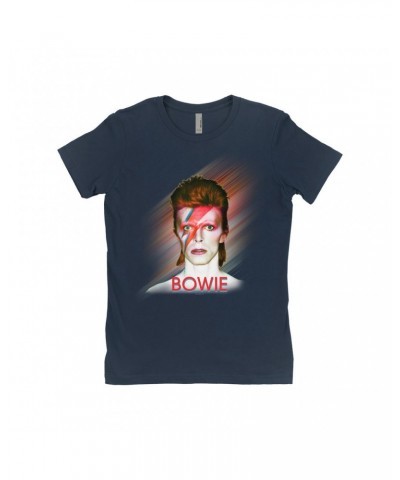 David Bowie Ladies' Boyfriend T-Shirt | Flash Frame Colorful Bowie Image Shirt $7.73 Shirts