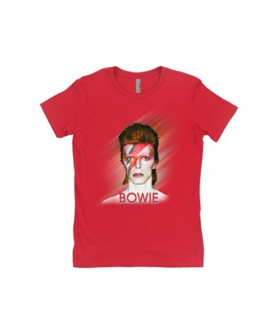 David Bowie Ladies' Boyfriend T-Shirt | Flash Frame Colorful Bowie Image Shirt $7.73 Shirts