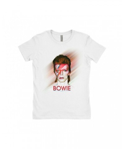 David Bowie Ladies' Boyfriend T-Shirt | Flash Frame Colorful Bowie Image Shirt $7.73 Shirts