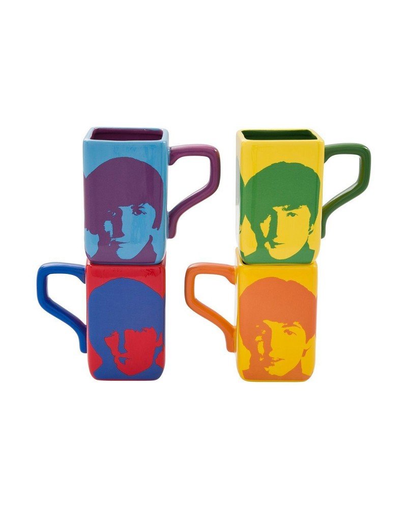 The Beatles Color Bar 4 Piece Square Mug Set $23.65 Drinkware