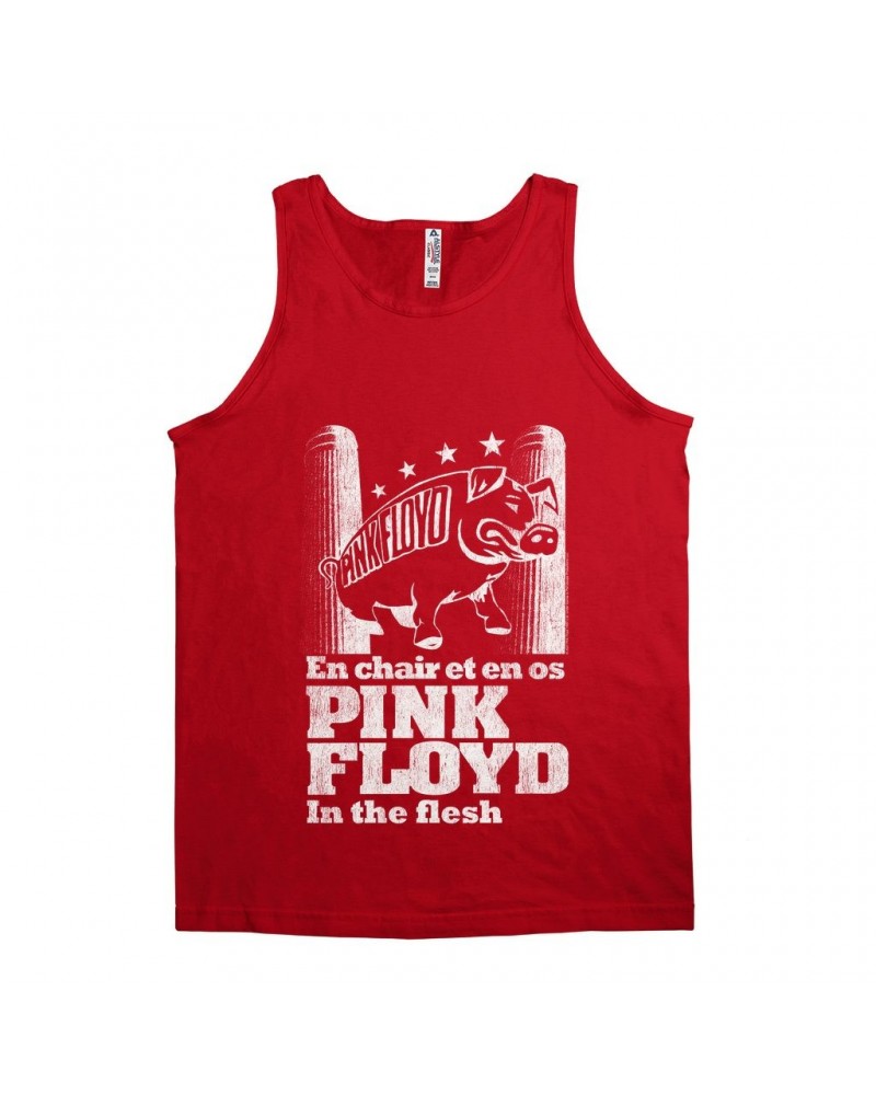 Pink Floyd Unisex Tank Top | In The Flesh Concert en Français Design Shirt $10.48 Shirts