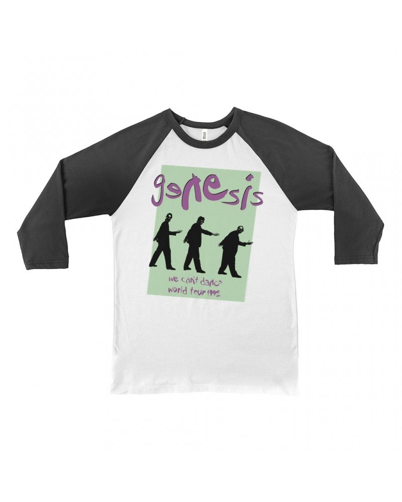 Genesis 3/4 Sleeve Baseball Tee | 1992 World Tour We Can't Dance Pastel Shirt $12.58 Shirts