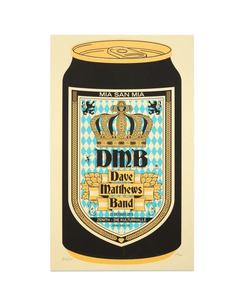 Dave Matthews Band Show Poster – Munchen DE 10/23/2015 $13.20 Decor