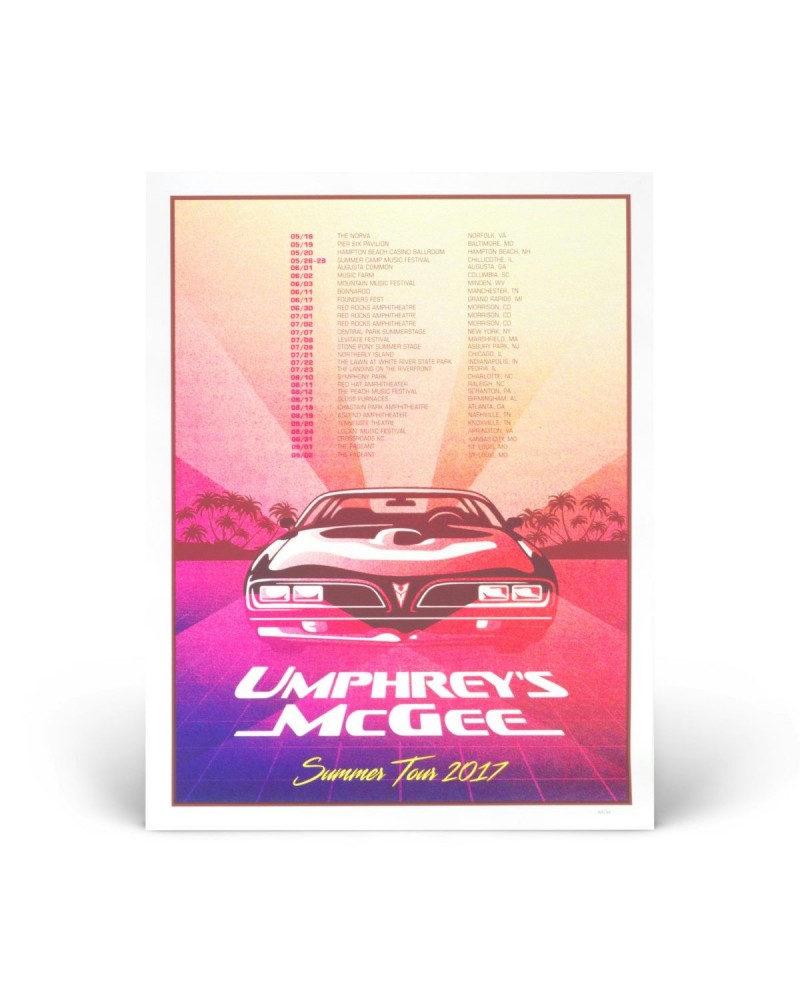 Umphrey's McGee 2017 Summer Tour Poster $12.90 Decor