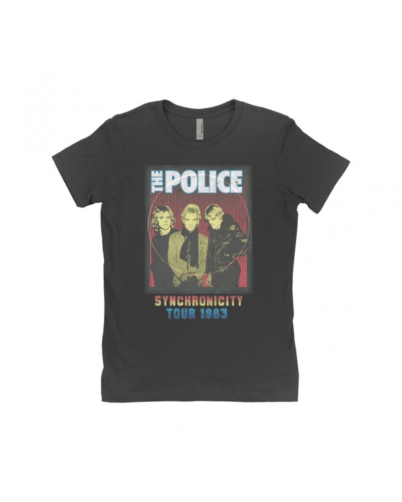 The Police Ladies' Boyfriend T-Shirt | Synchronicity Tour 1983 Shirt $7.73 Shirts