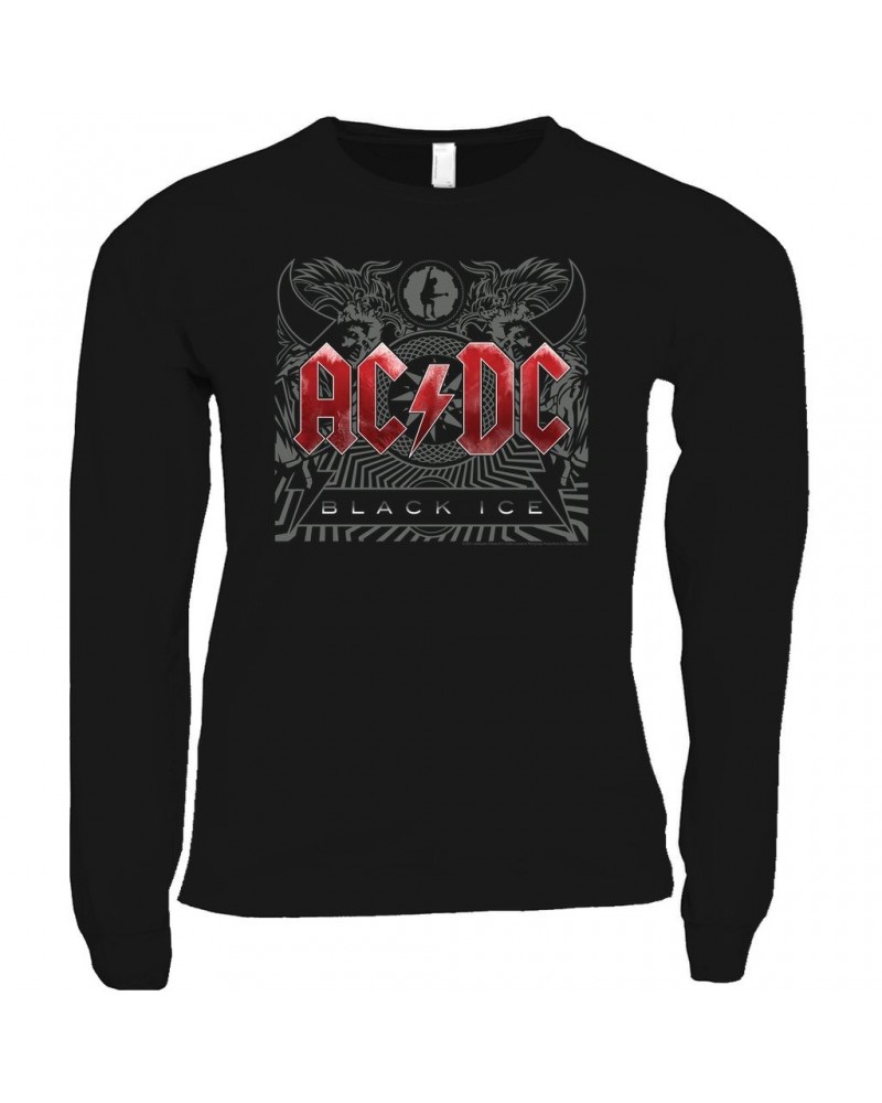 AC/DC Long Sleeve Shirt | Black Ice Album Cover Art Shirt $8.99 Shirts