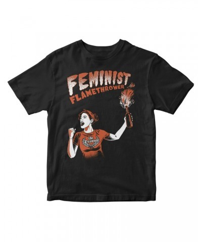 The Drowns Feminist Flamethrower - Orange On Black - T-Shirt $7.05 Shirts