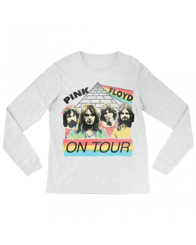 Pink Floyd Long Sleeve Shirt | 1980 Live In Concert Colorful Design Distressed Shirt $8.99 Shirts