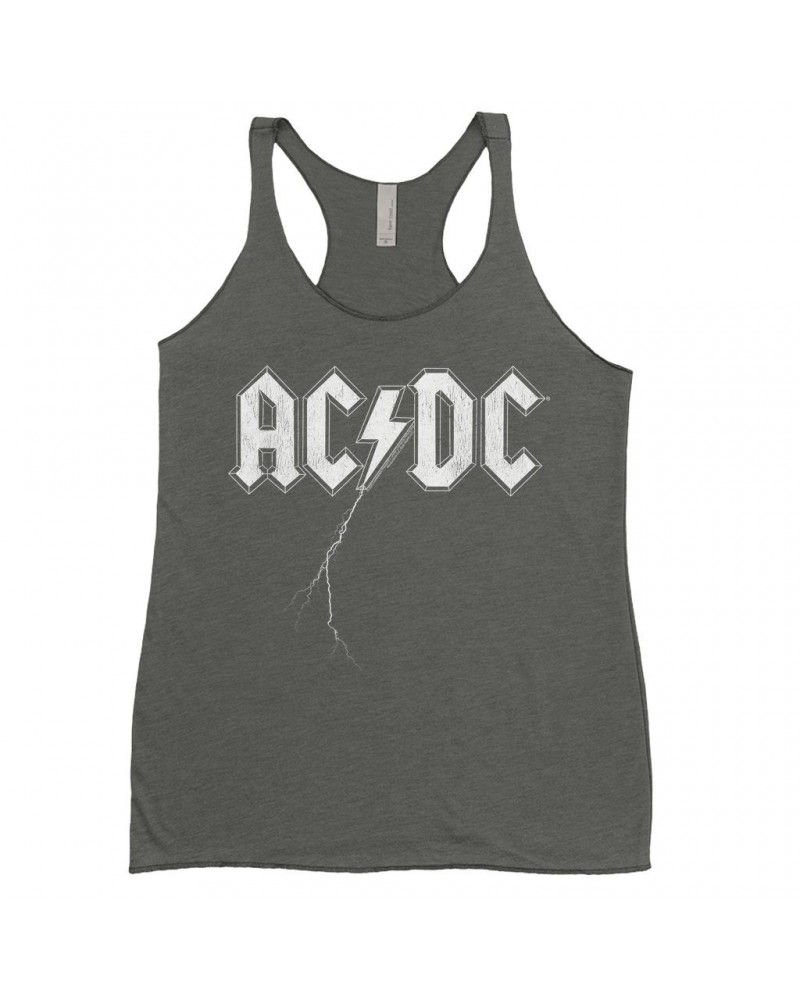 AC/DC Ladies' Tank Top | Lightning Strike Logo Shirt $10.42 Shirts