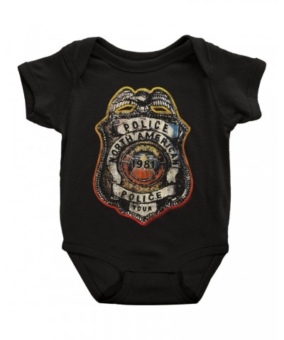 The Police Baby Short Sleeve Bodysuit | North American Tour Badge Bodysuit $6.18 Kids