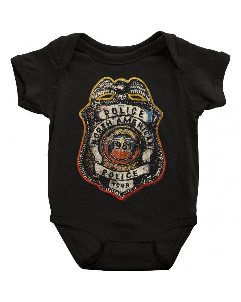 The Police Baby Short Sleeve Bodysuit | North American Tour Badge Bodysuit $6.18 Kids