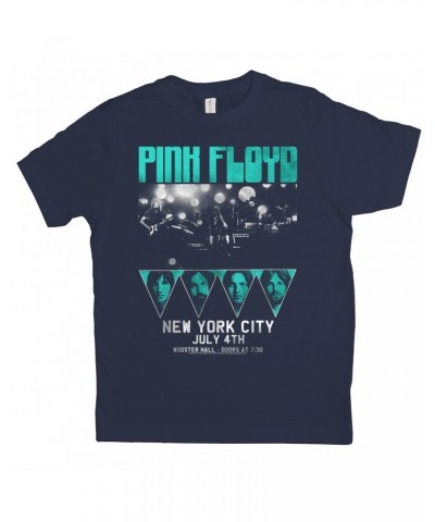 Pink Floyd Kids T-Shirt | 4th Of July NYC Concert Turquoise Distressed Kids Shirt $8.72 Kids