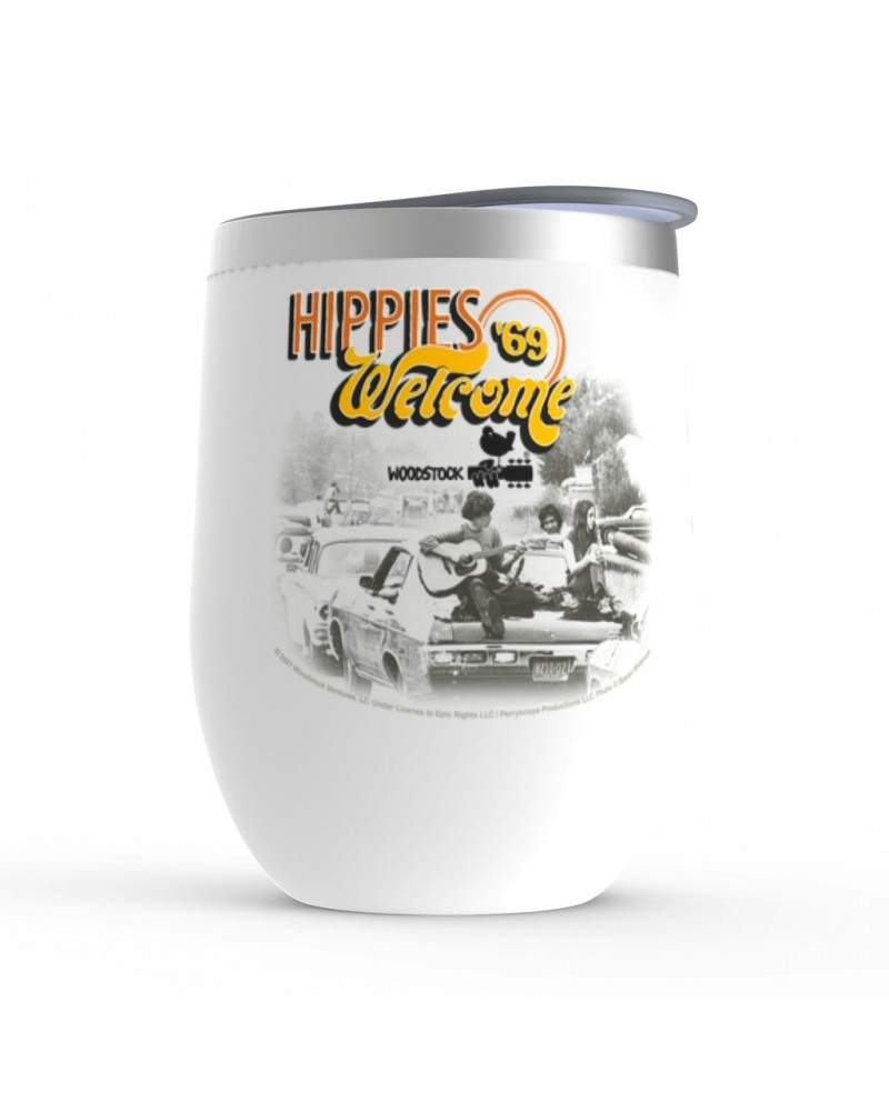 Woodstock Wine Tumbler | Hippies Welcome 1969 Stemless Wine Tumbler $9.64 Drinkware