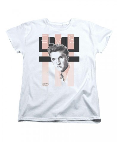 Elvis Presley Women's Shirt | RETRO Ladies Tee $8.46 Shirts